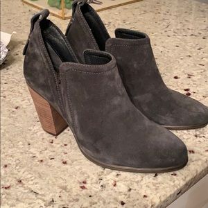 Vince Camuto gray suede booties
